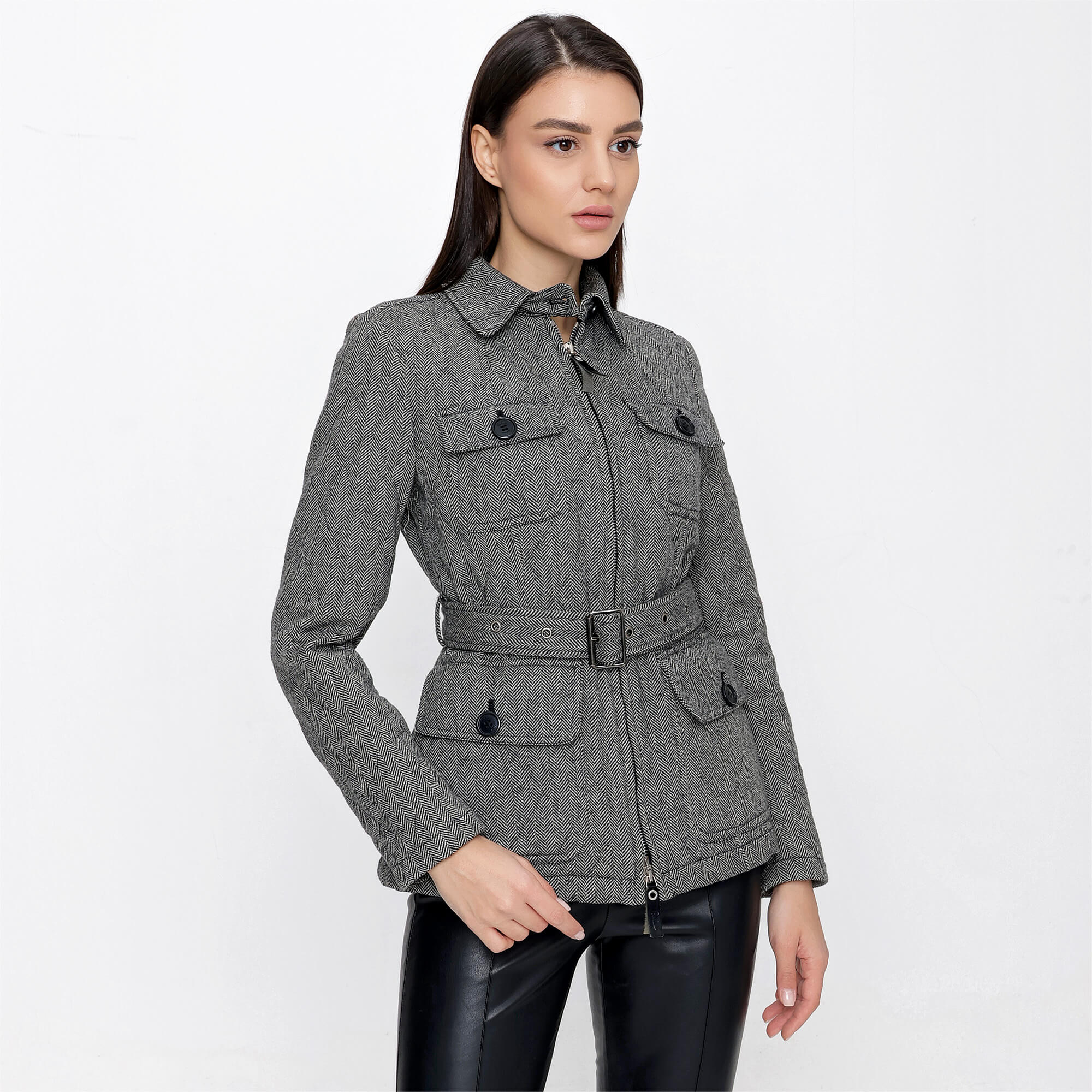 Burberry - Grey Wool Blend Coat